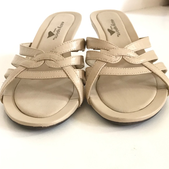 EASY SPIRIT Strappy Kitten Heel Comfort Sandals Slip On Cream Women’s Size 6.5 - Picture 7 of 14